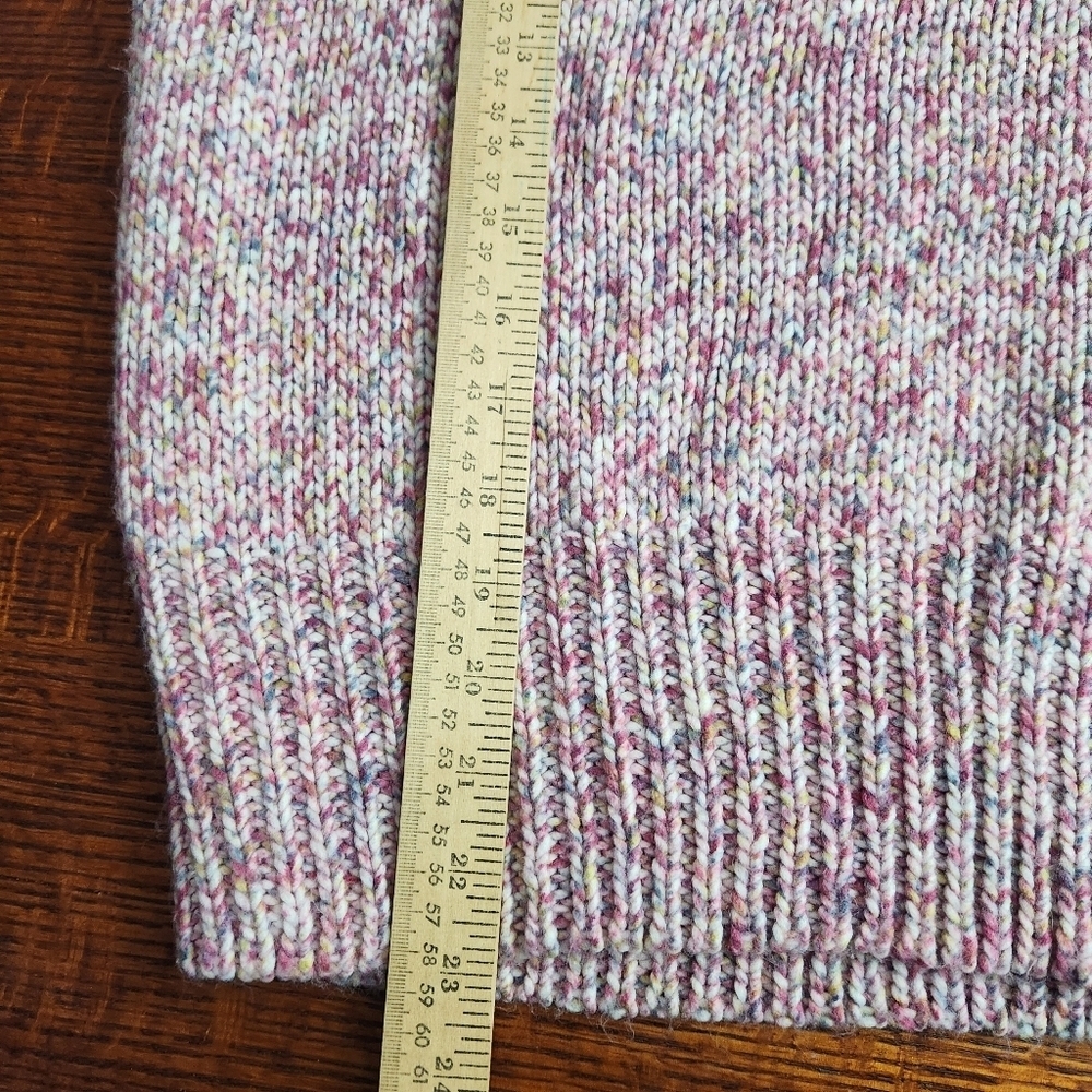Belle Du Jour Women's XL chunky knit pink crew neck sweater - Picture 7 of 11